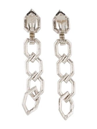 Kenneth Jay Lane Crystal Drop Clip-On Earrings