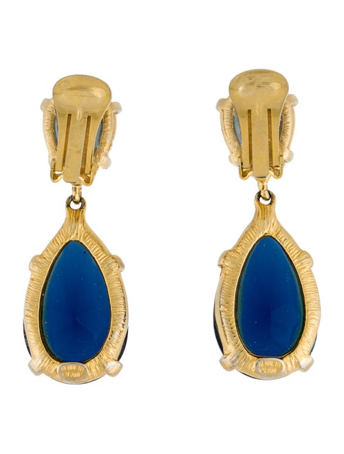 Kenneth Jay Lane Crystal Clip-On Drop Earrings