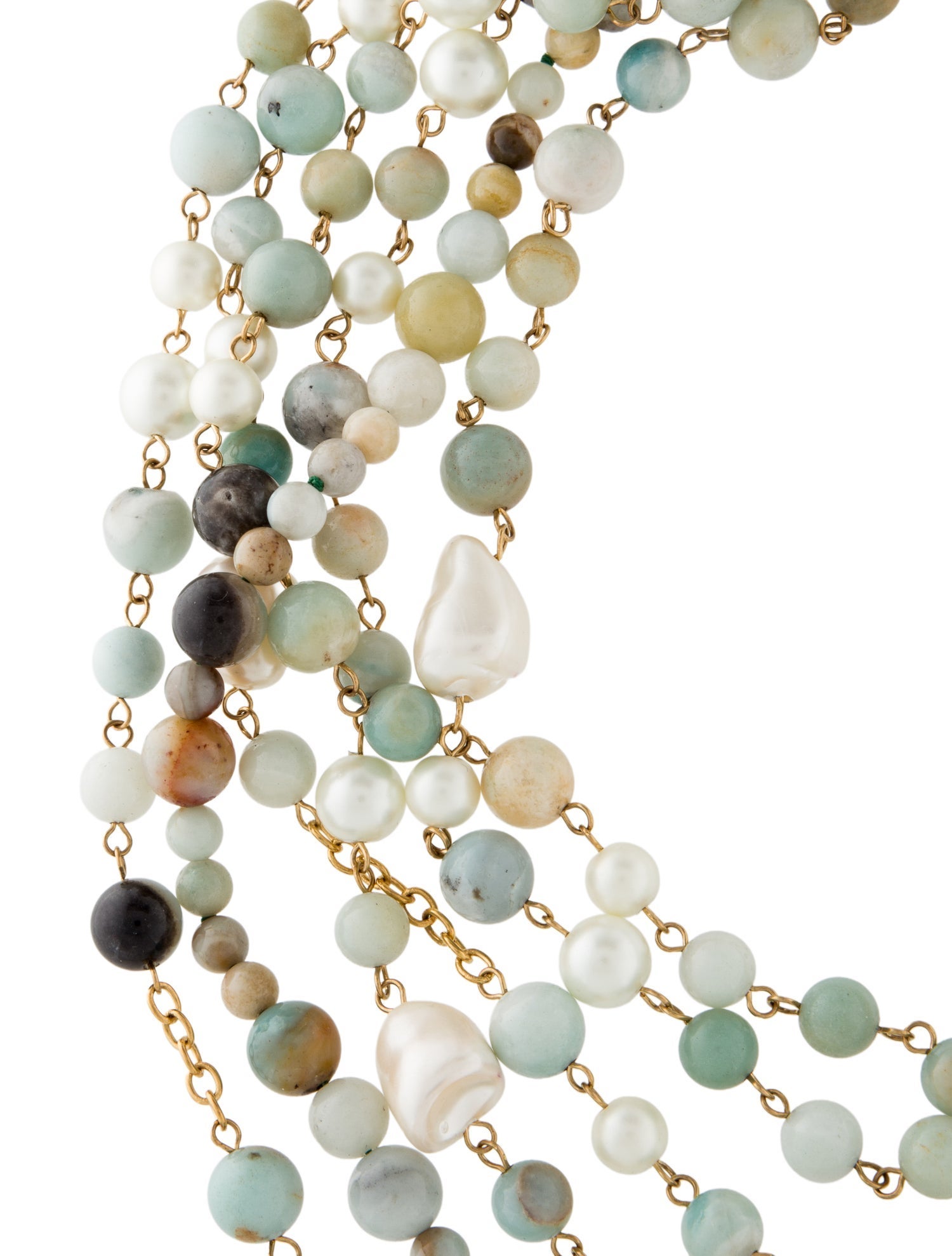 Kenneth Jay Lane Faux Pearl & Bead Multistrand Necklace