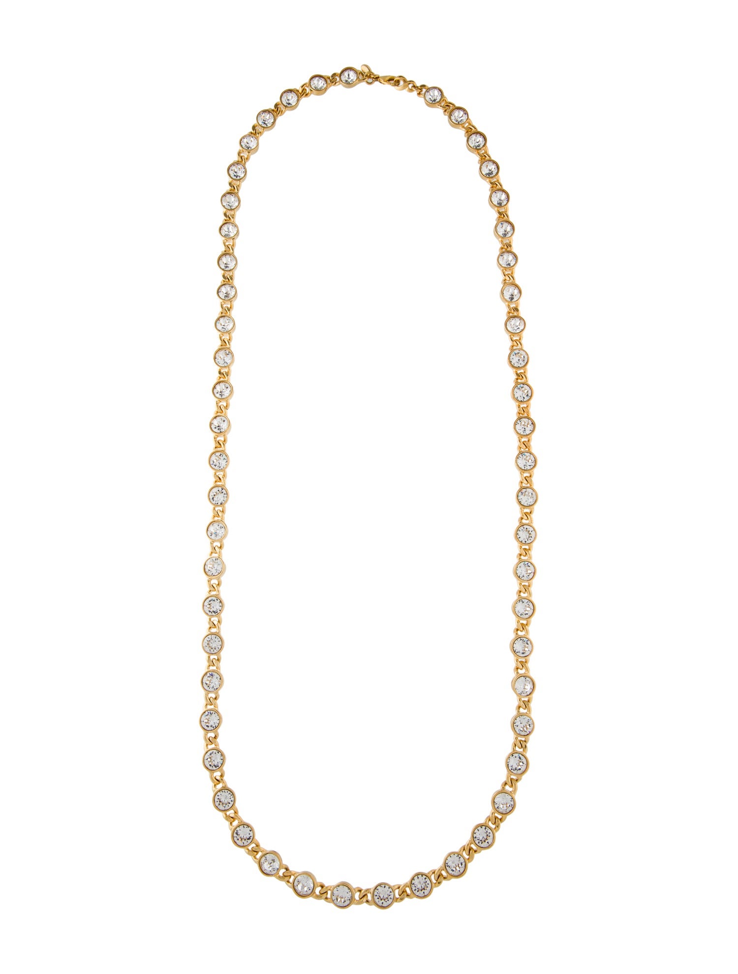 Kenneth Jay Lane Crystal Chain Necklace