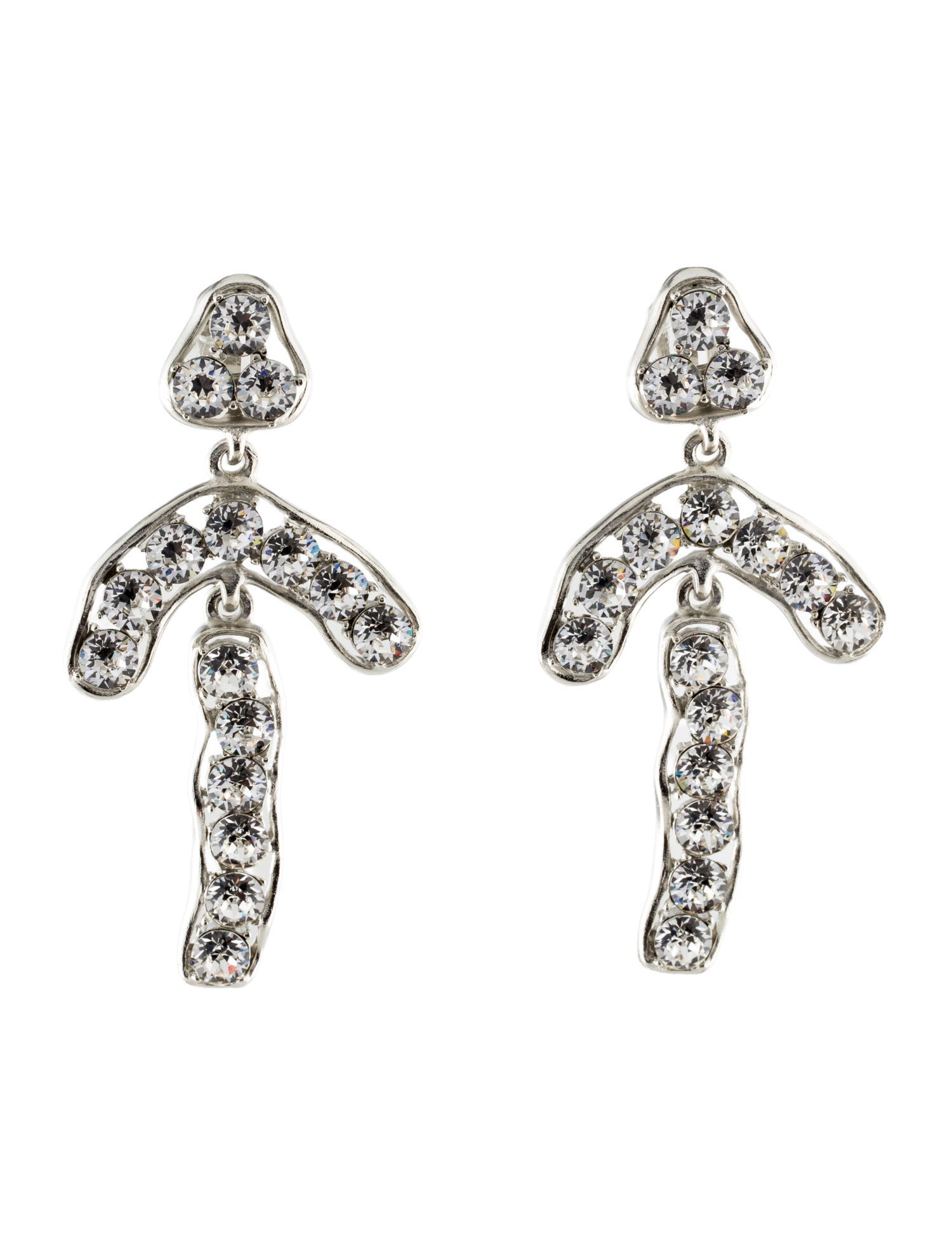 Kenneth Jay Lane Crystal Clip-On Drop Earrings