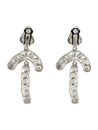 Kenneth Jay Lane Crystal Clip-On Drop Earrings