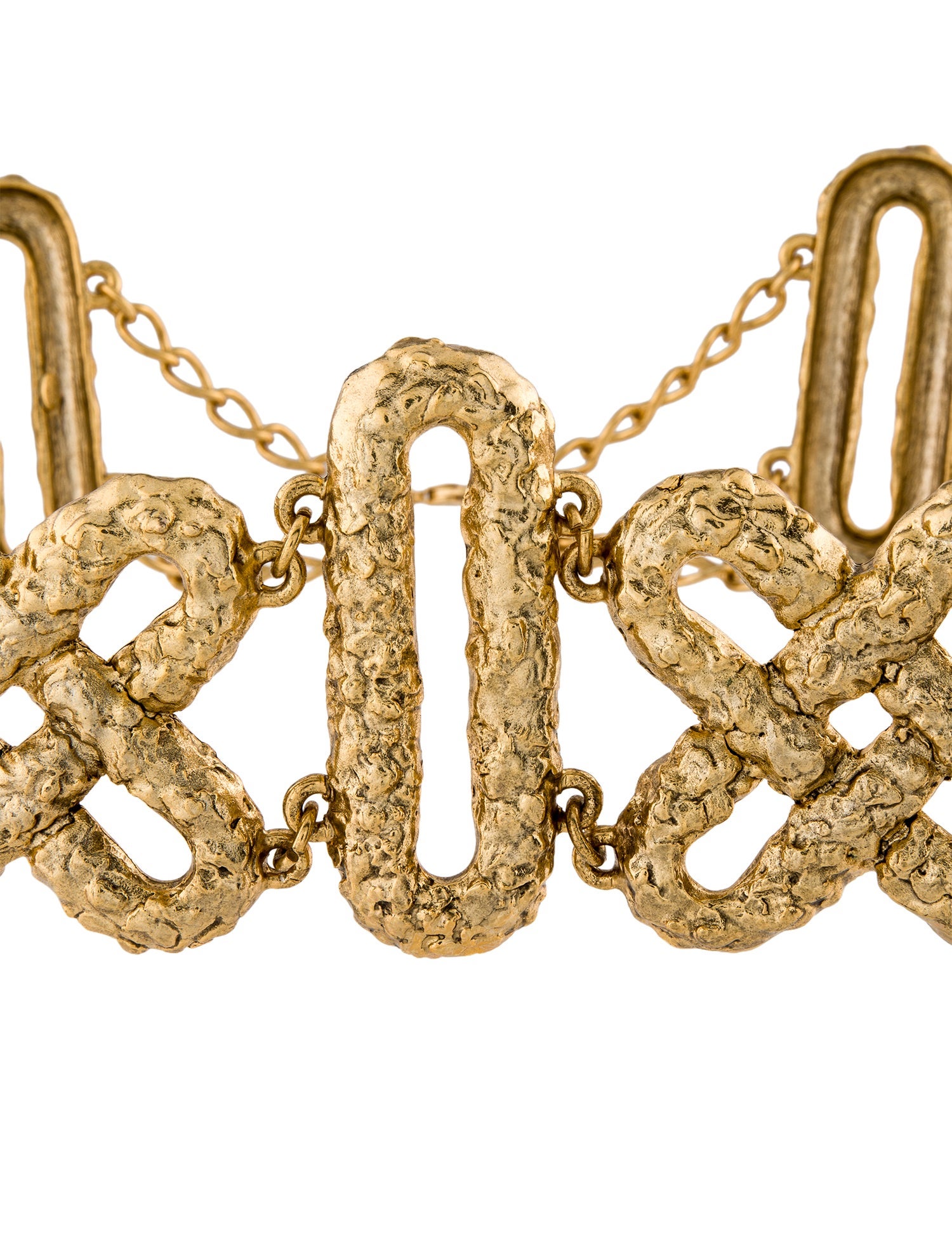 Kenneth Jay Lane Wide Metal Waist Belt