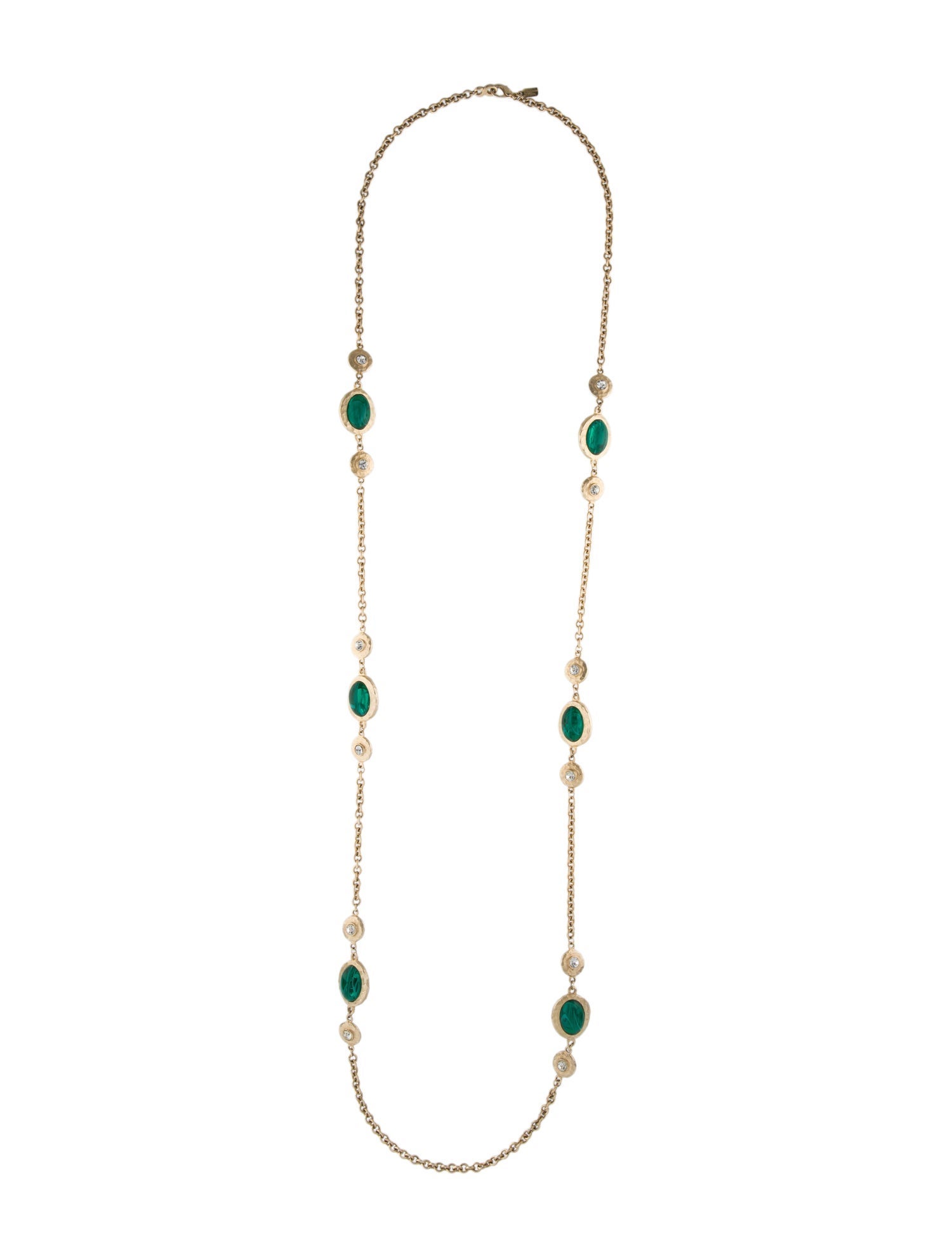 Kenneth Jay Lane Crystal & Glass Station Necklace