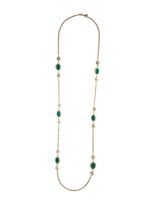 Kenneth Jay Lane Crystal & Glass Station Necklace