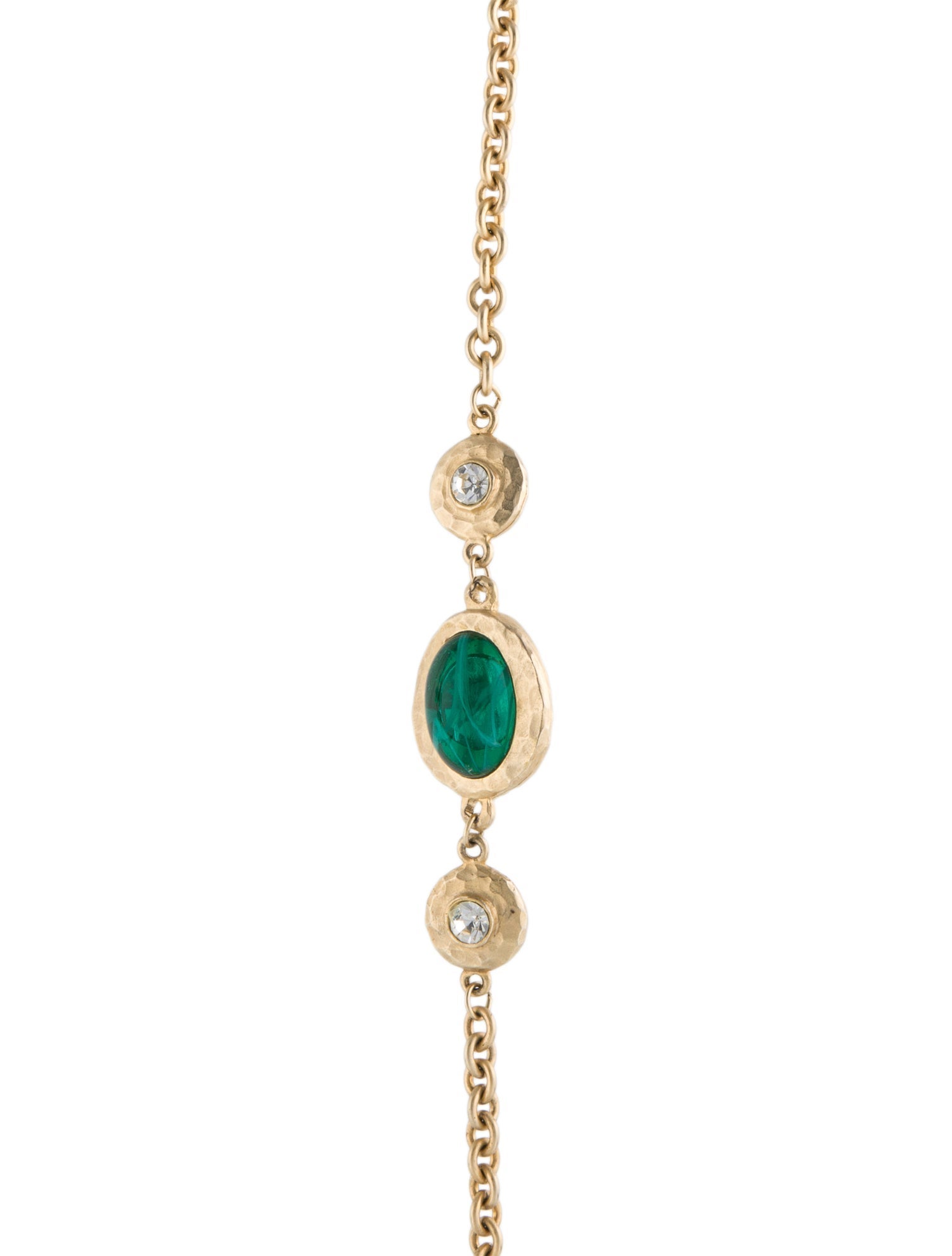 Kenneth Jay Lane Crystal & Glass Station Necklace