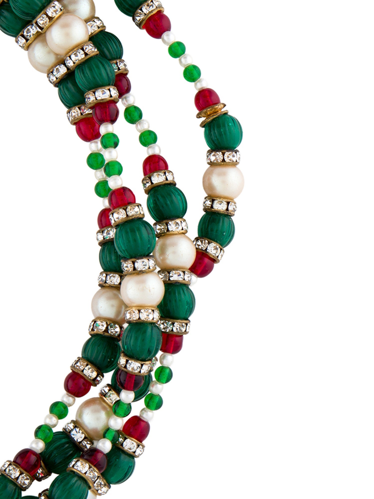 Kenneth Jay Lane Faux Pearl & Bead Multistrand Necklace