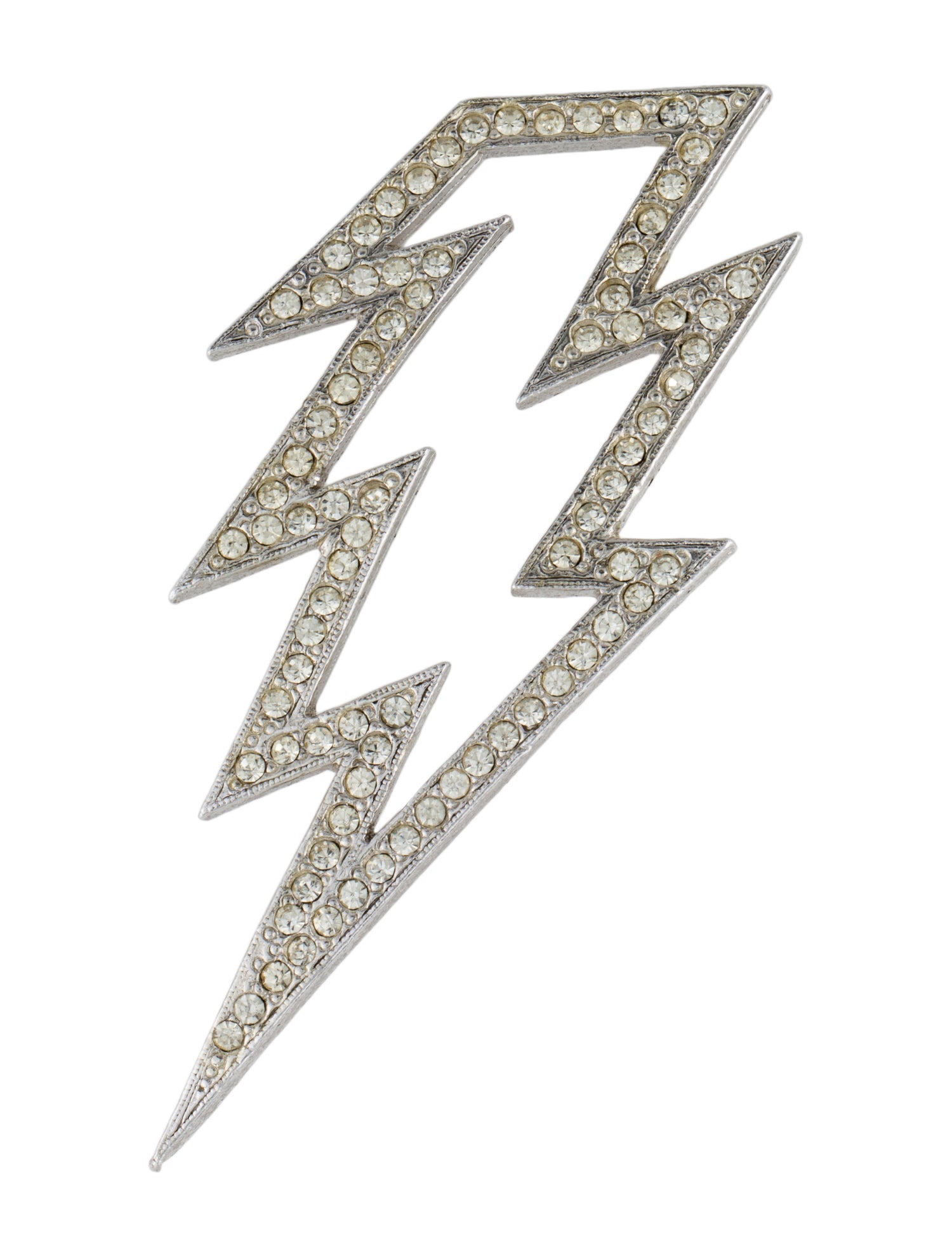 Kenneth Jay Lane Crystal Lightning Bolt brooch