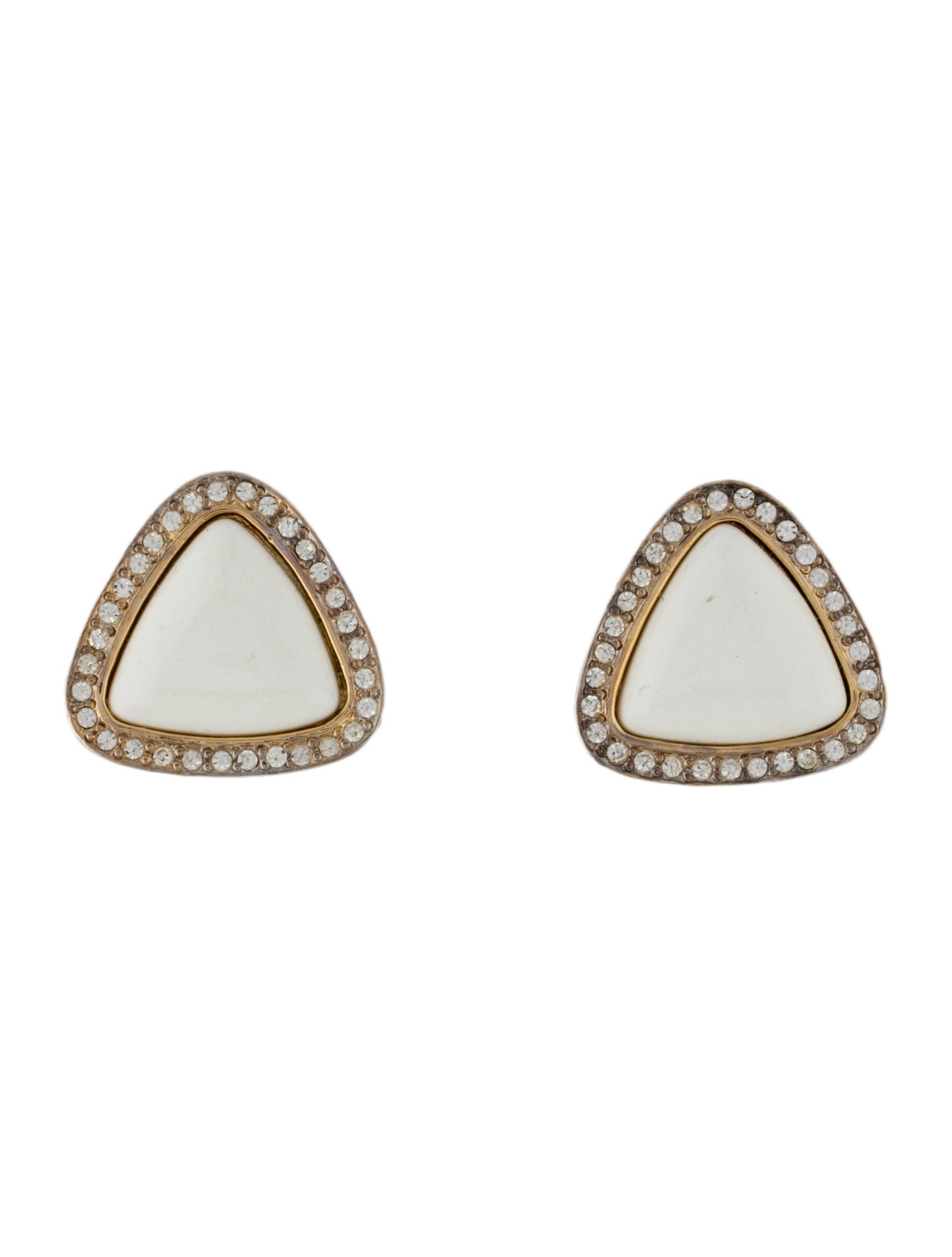 Kenneth Jay Lane Crystal & Resin Clip-On Earrings