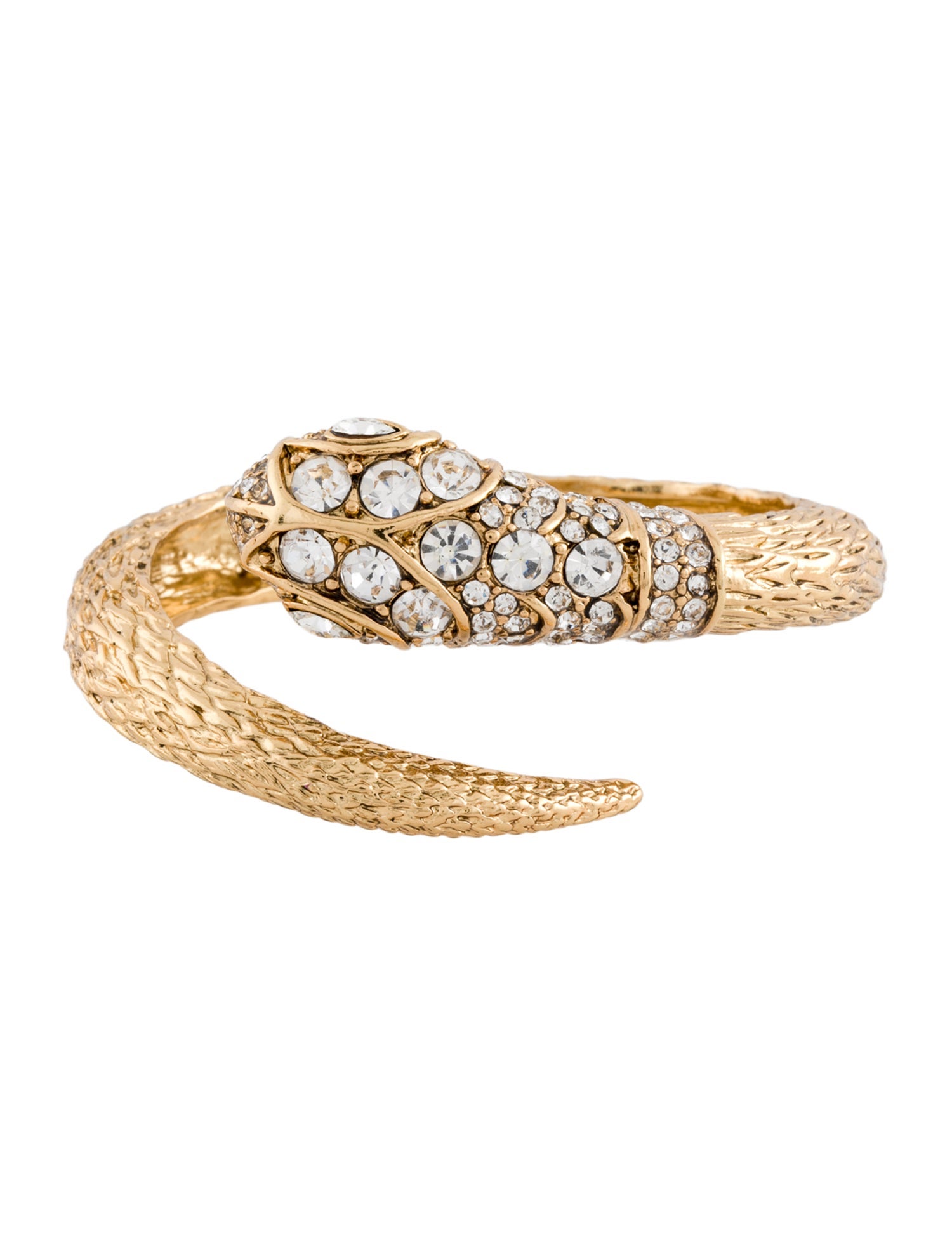 Kenneth Jay Lane Crystal Snake Cuff Bracelet