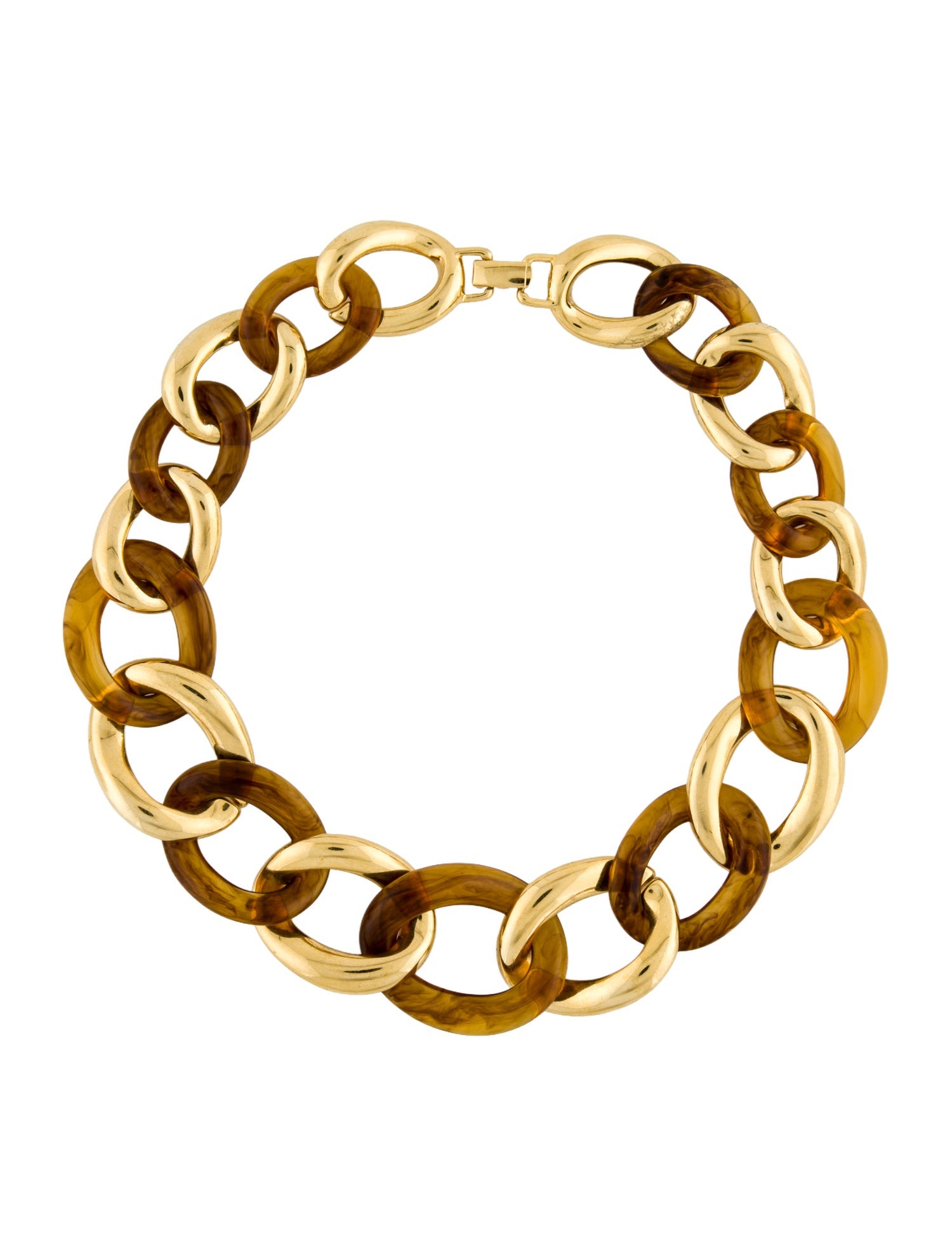 Kenneth Jay Lane Resin Link Chain Necklace