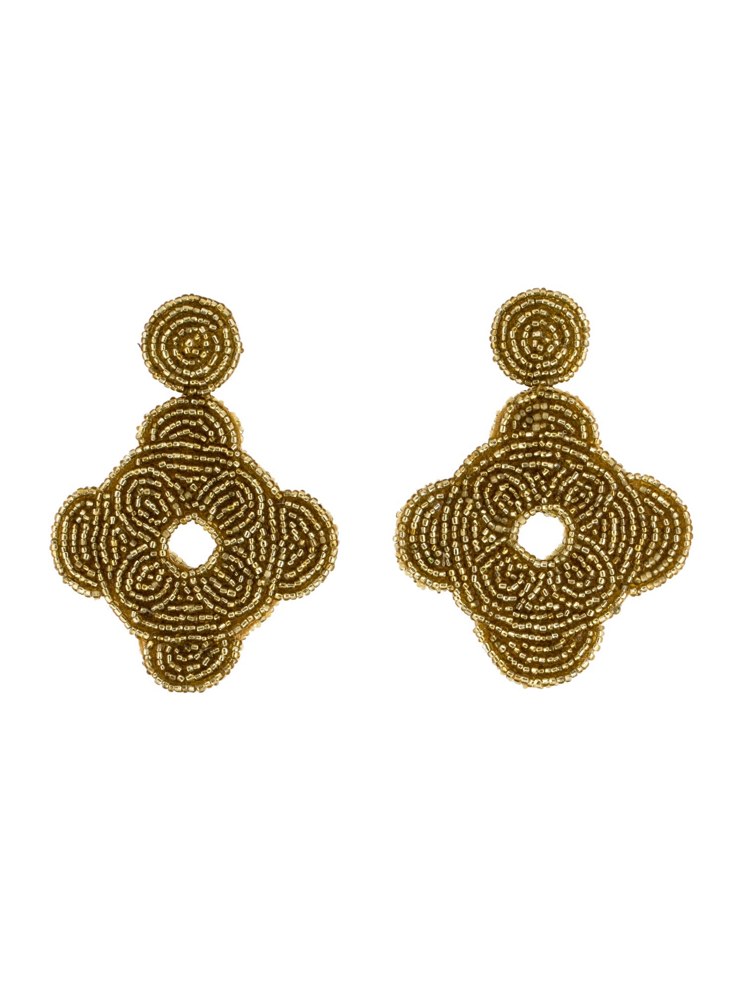 Kenneth Jay Lane Lane Beaded Mandala Drop Earrings