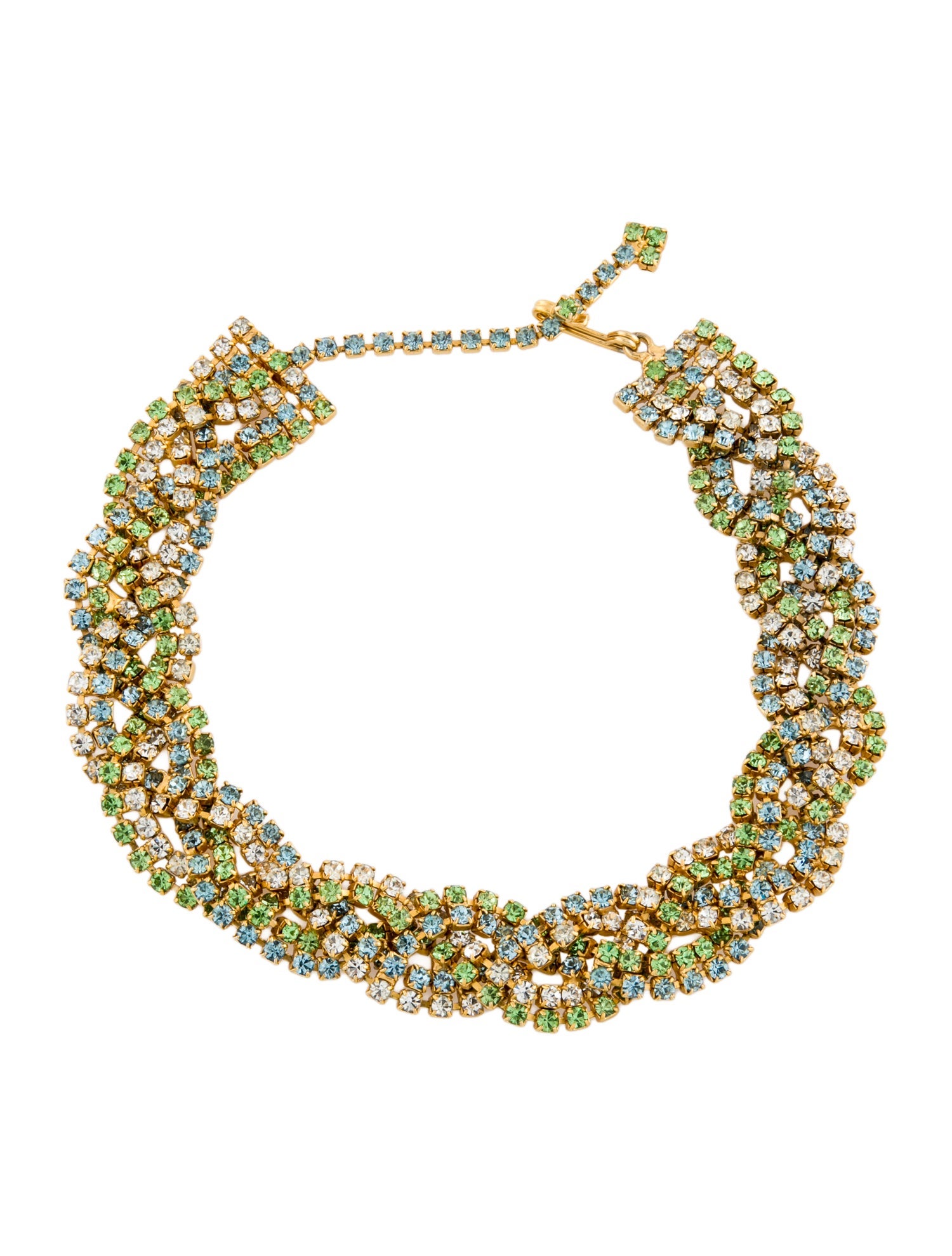 Kenneth Jay Lane Vintage Crystal Collar Necklace