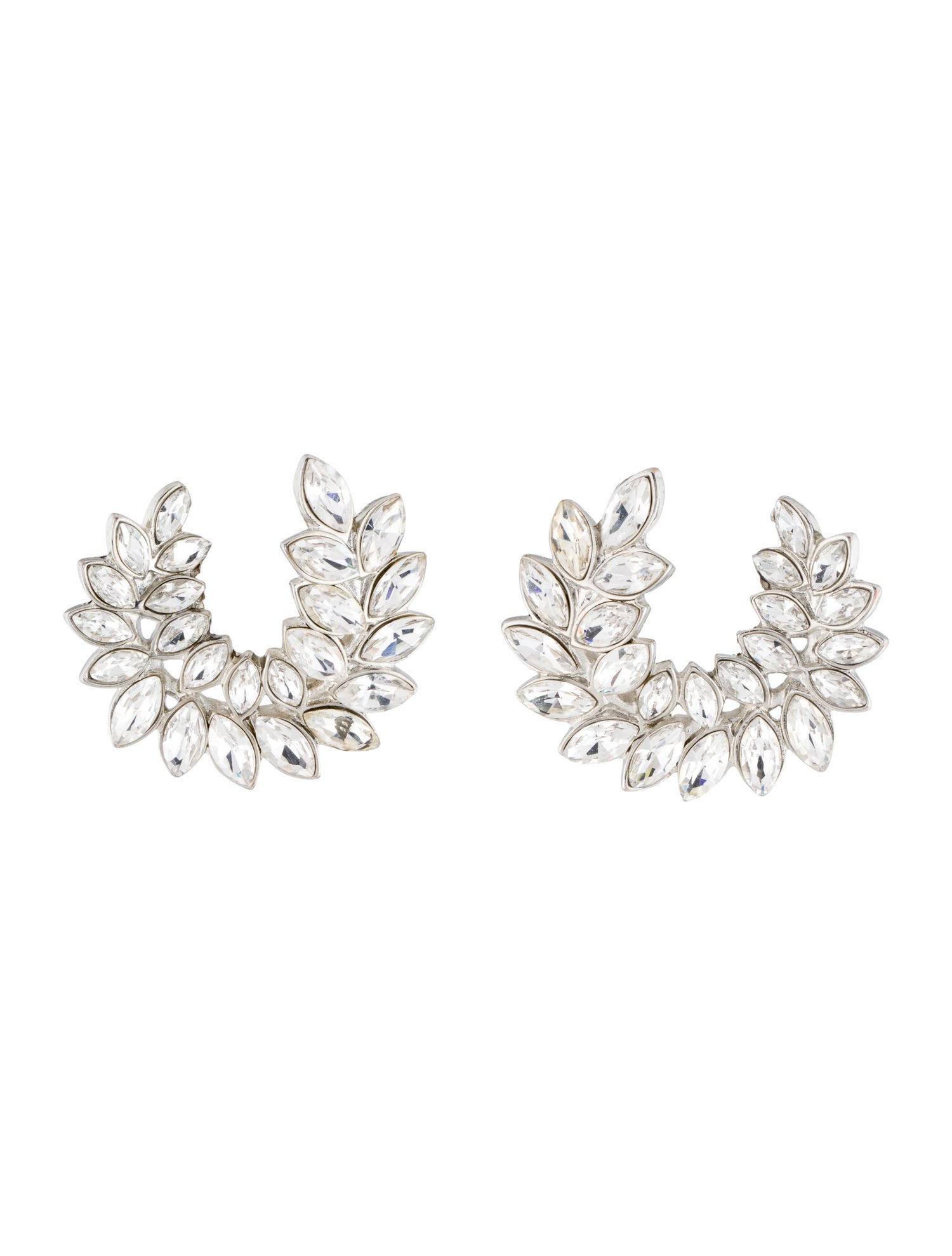 Kenneth Jay Lane Cubic Zirconia Swirl Statement Earrings