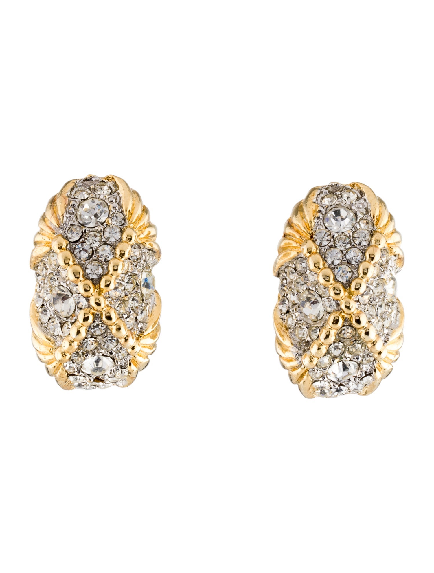 Kenneth Jay Lane Crystal Clip-On Earrings