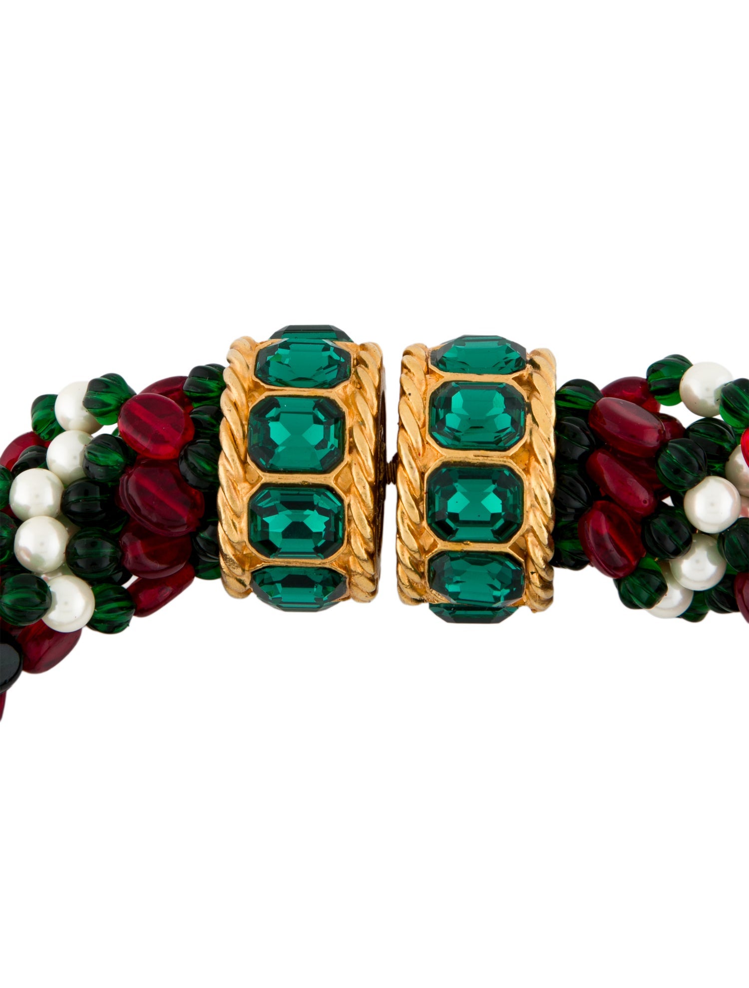 Kenneth Jay Lane X Frances Valentine Faux Pearl & Resin Multistrand Necklace