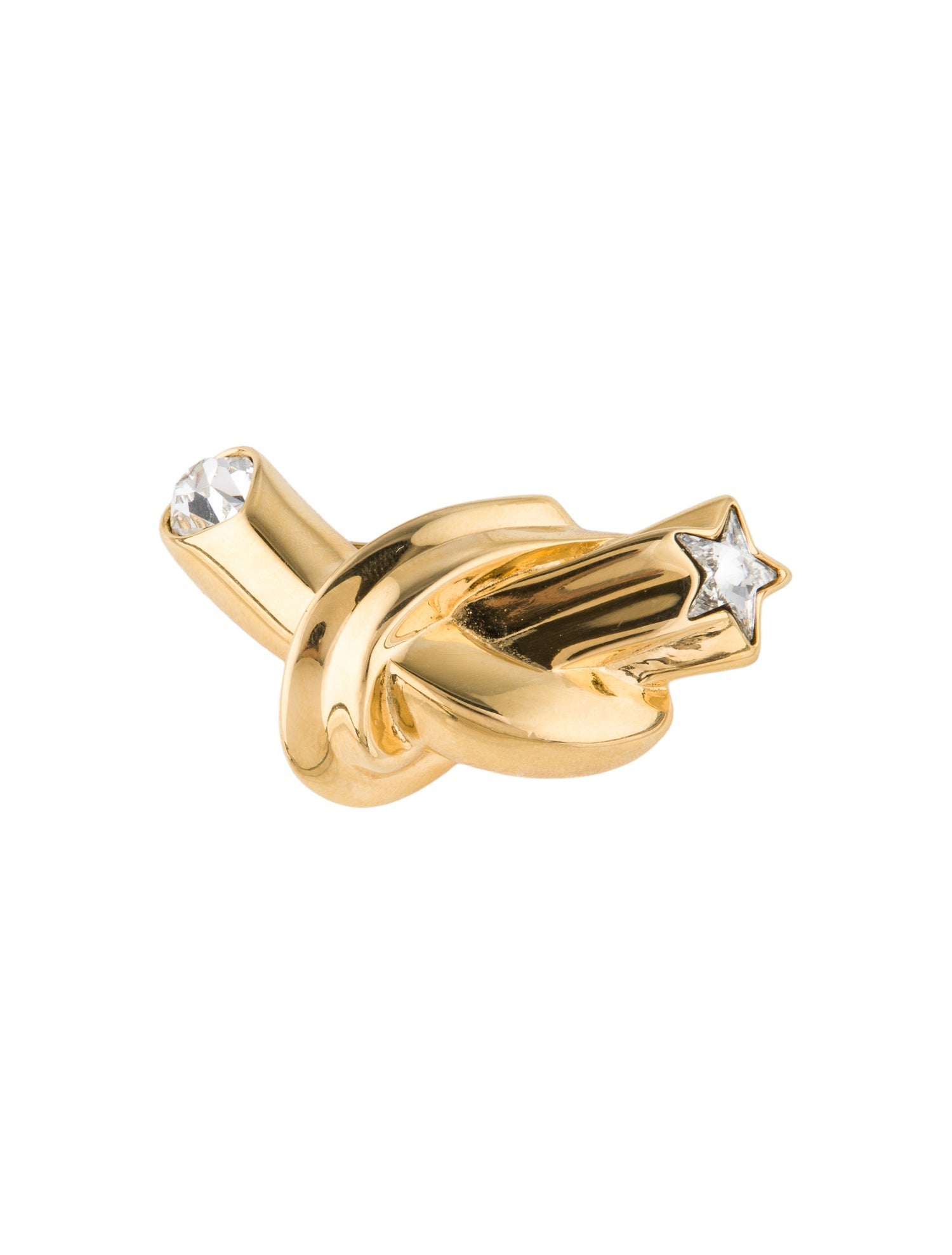 Kenneth Jay Lane Crystal Heart & Star Brooch