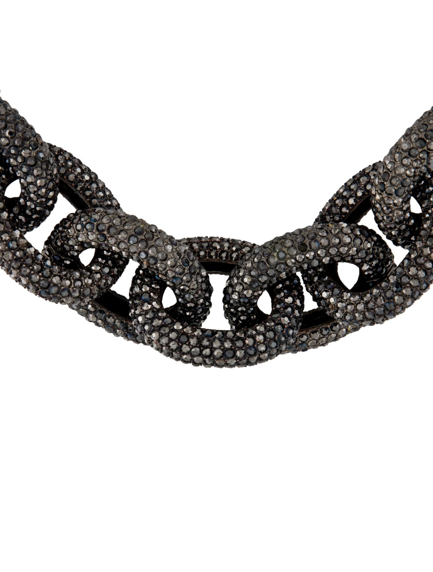 Kenneth Jay Lane Crystal Pavé Chain Link Collar Necklace