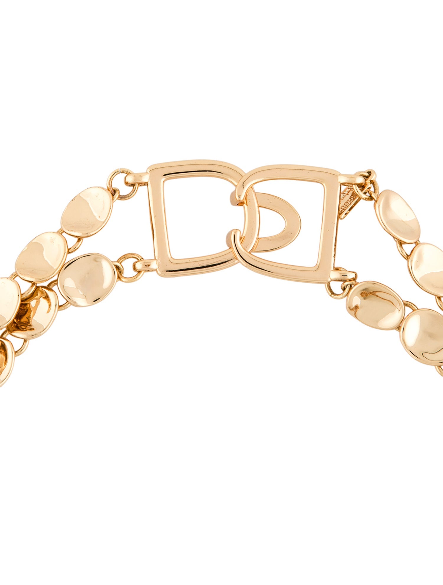 Kenneth Jay Lane Double Strand Layered Coin Necklace