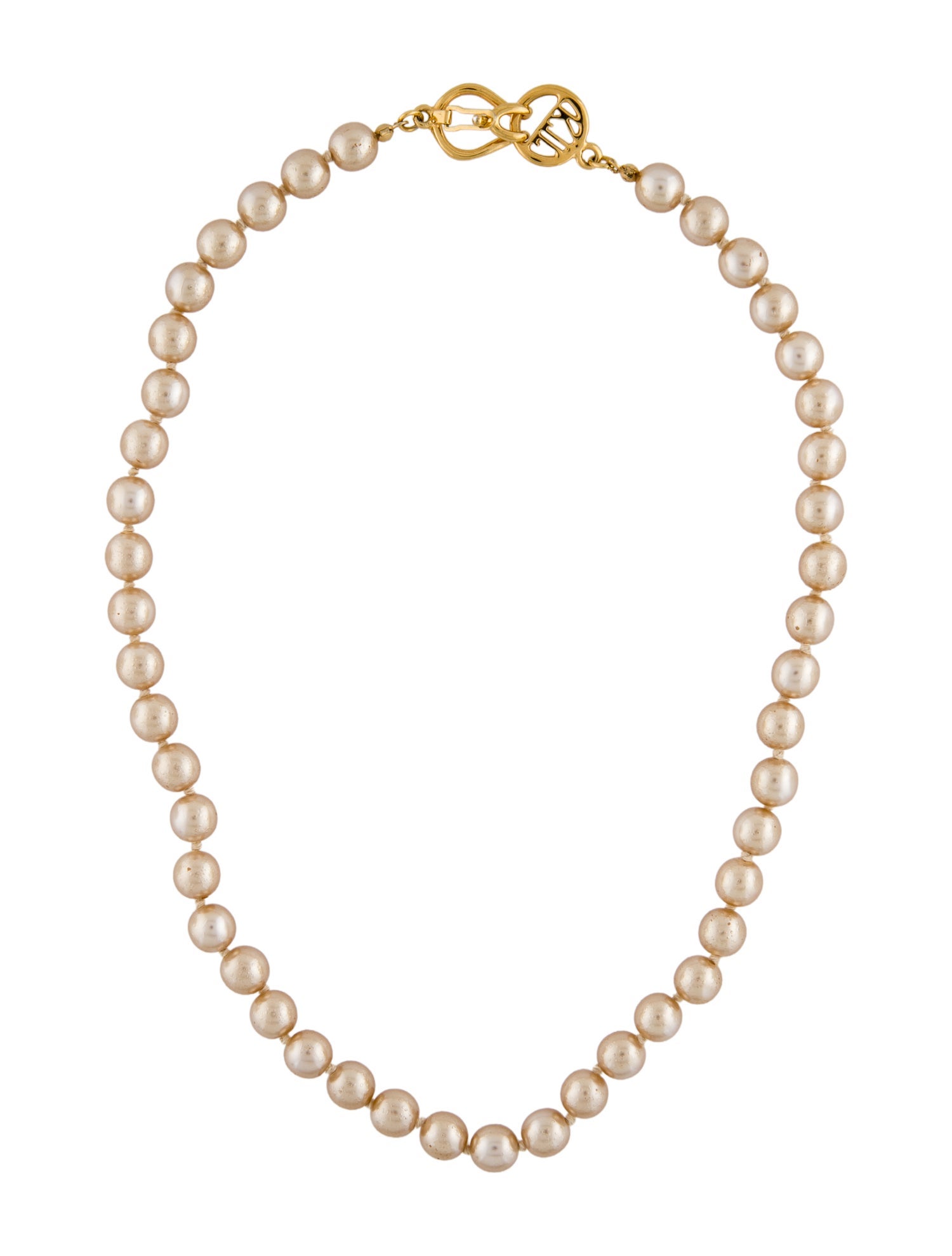 Kenneth Jay Lane Faux Pearl Choker Necklace