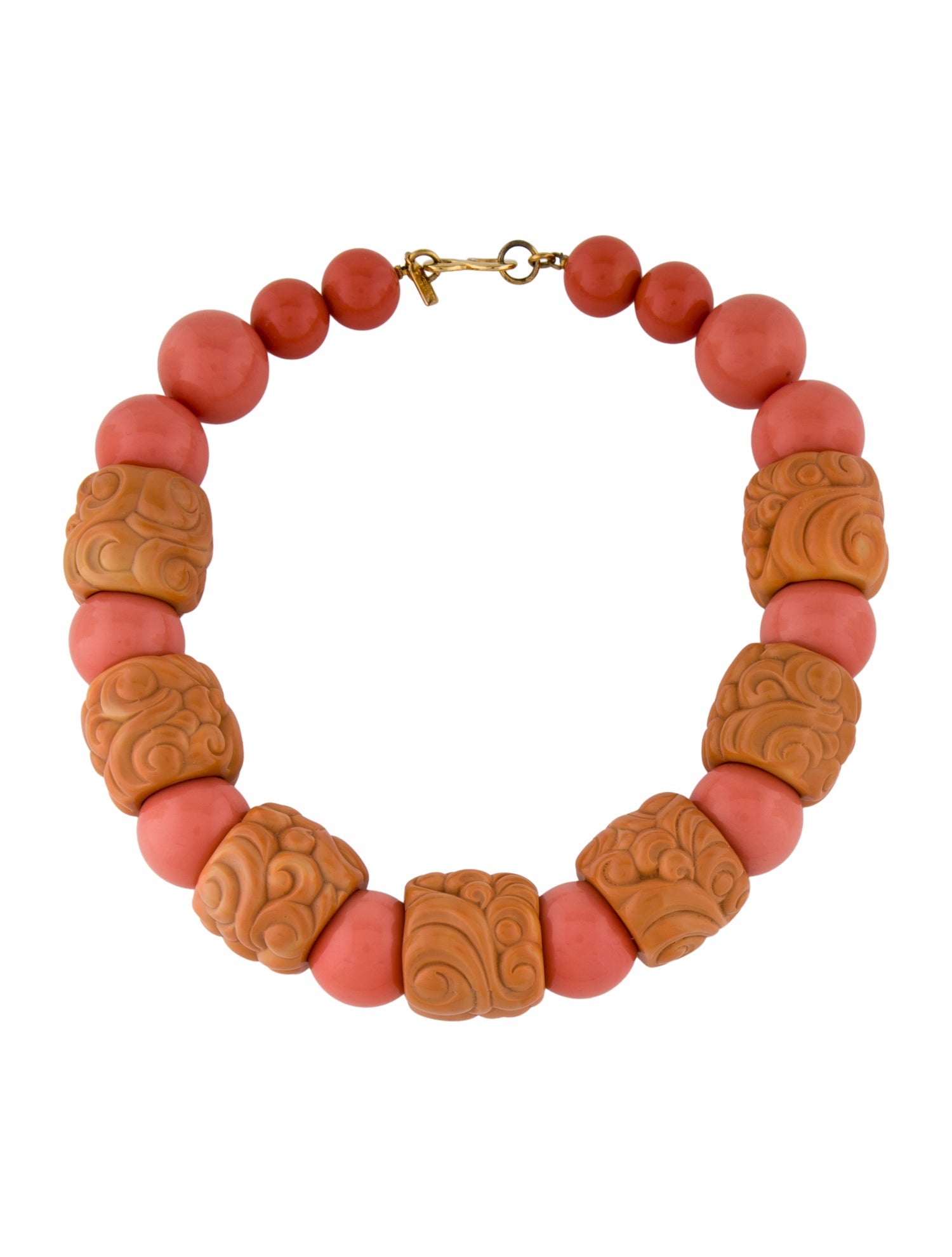 Kenneth Jay Lane Resin Bead Strand Choker Necklace