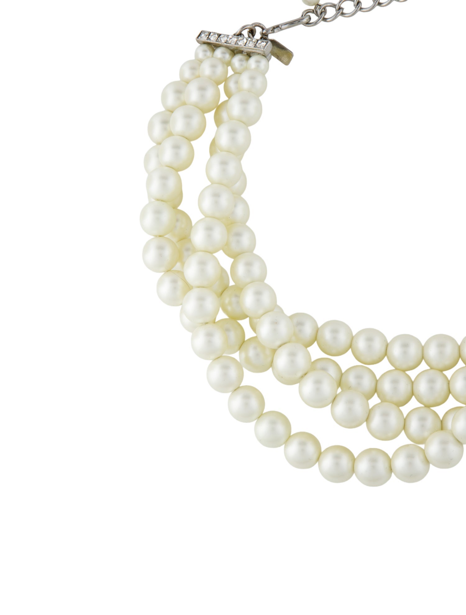 Kenneth Jay Lane Faux Pearl Multistrand Necklace