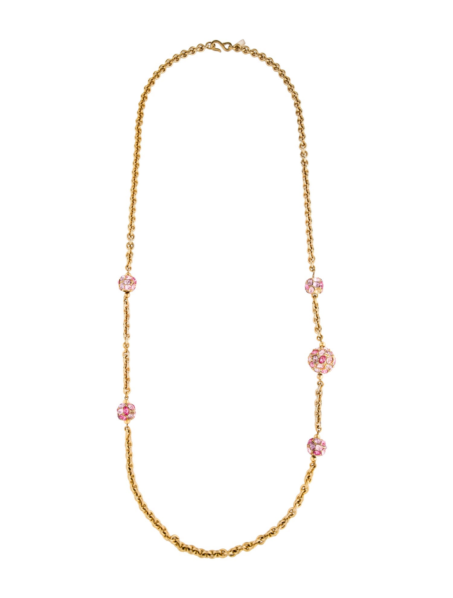 Kenneth Jay Lane Crystal Ball Station Necklace