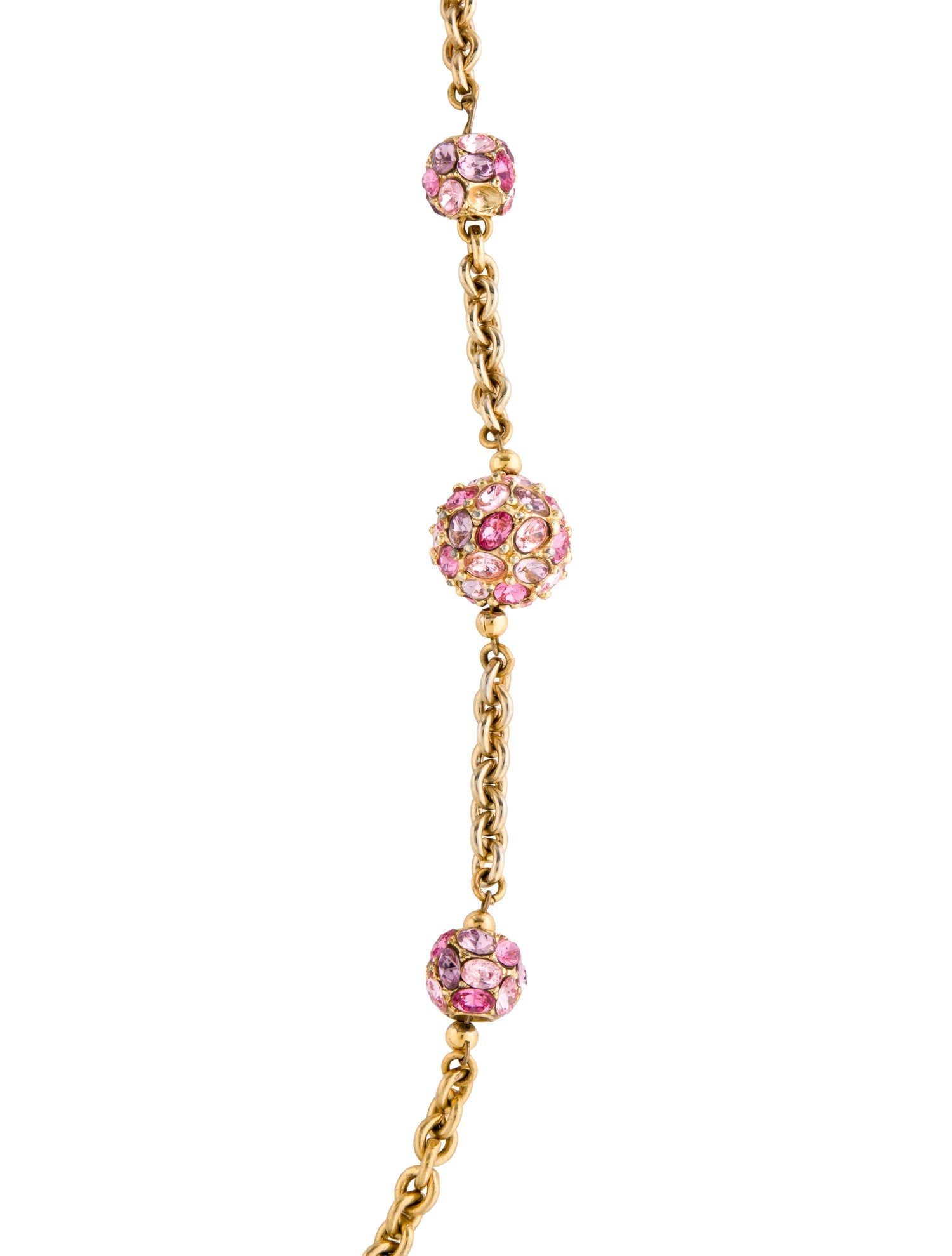 Kenneth Jay Lane Crystal Ball Station Necklace