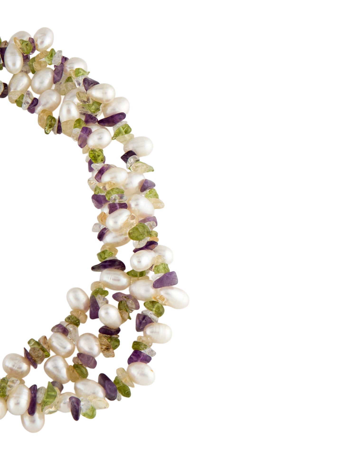 Kenneth Jay Lane Pear & Stone Multistrand Necklace