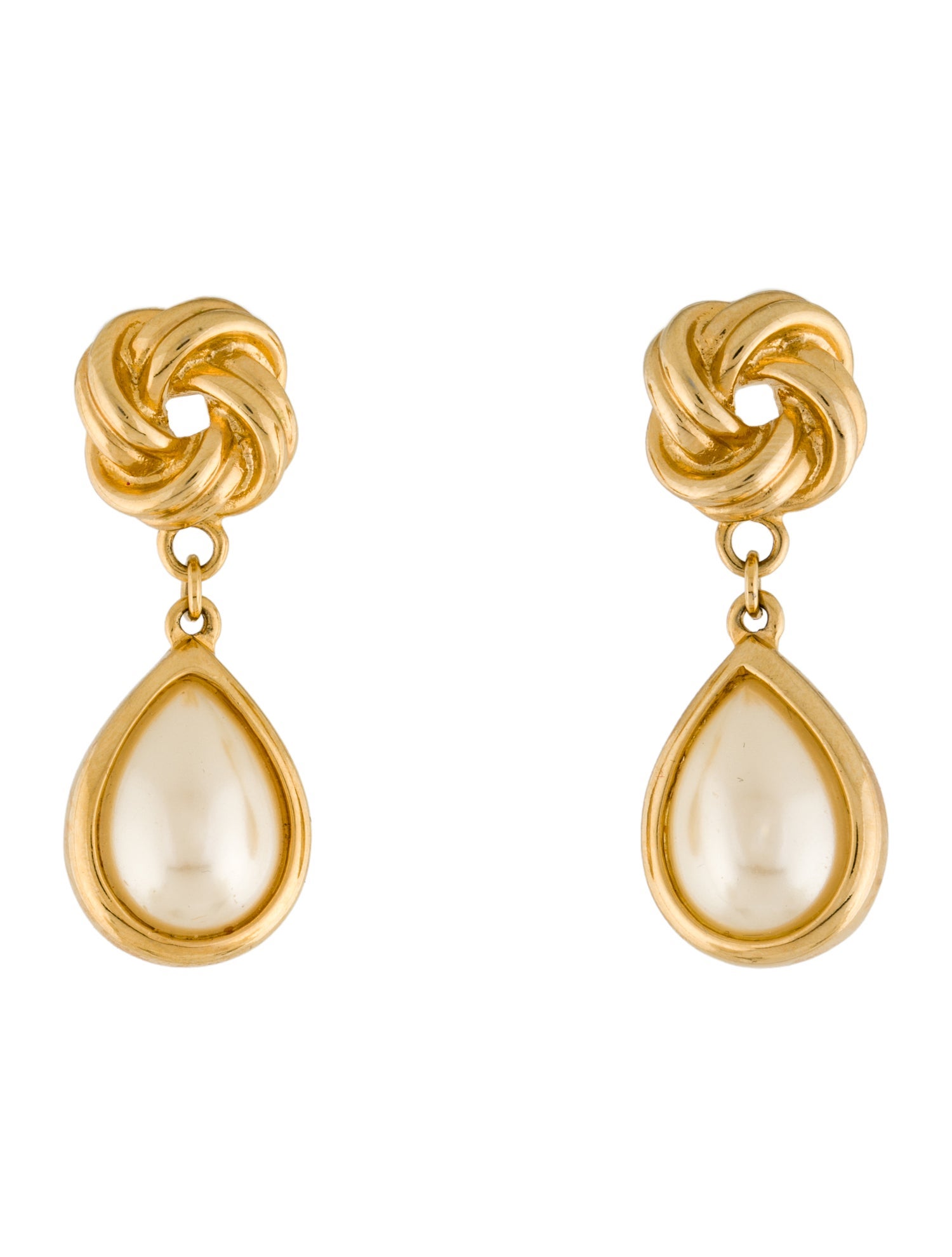 Kenneth Jay Lane Faux Pearl Drop Earrings
