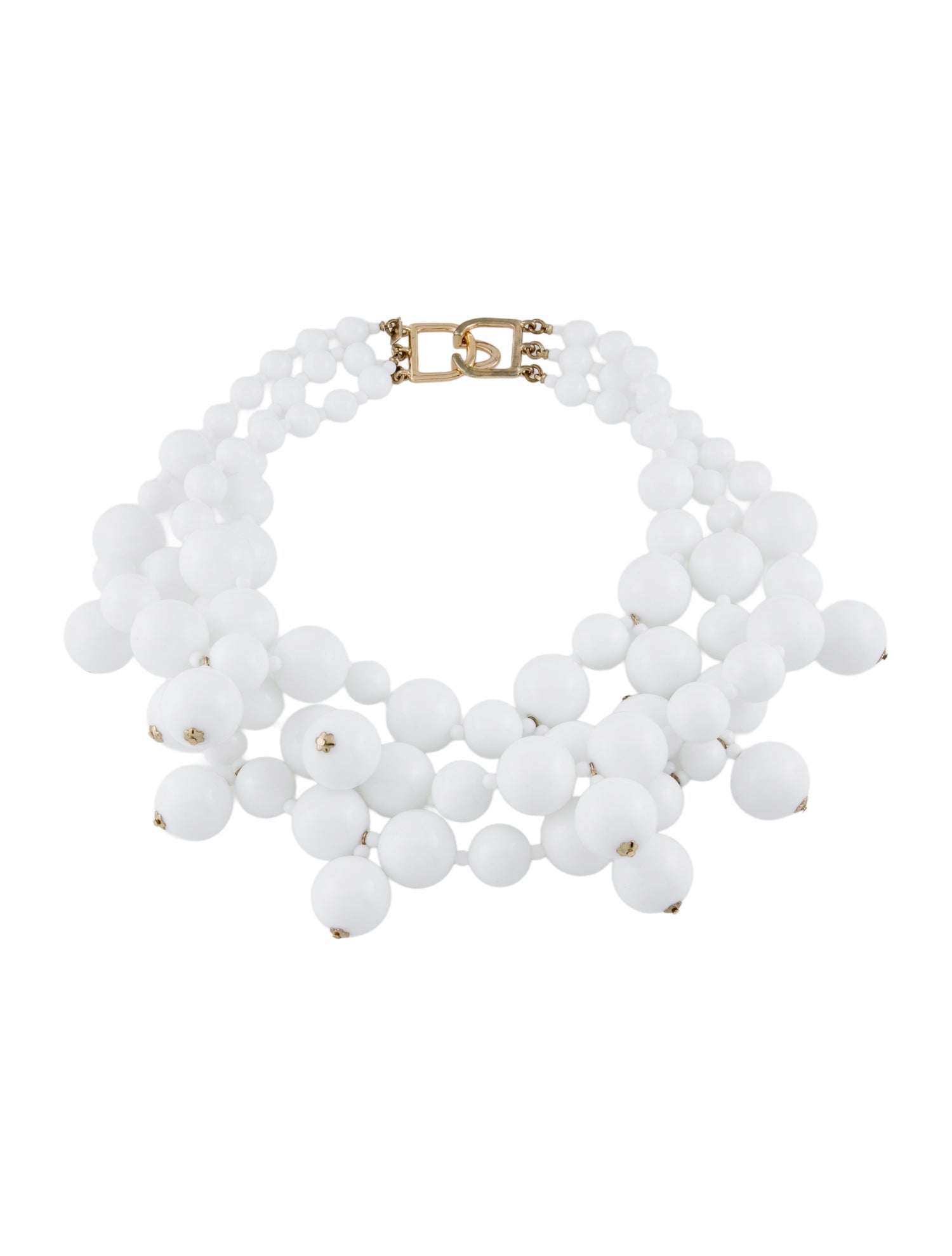 Kenneth Jay Lane Resin & Bead Multi-Strand Collar Necklace