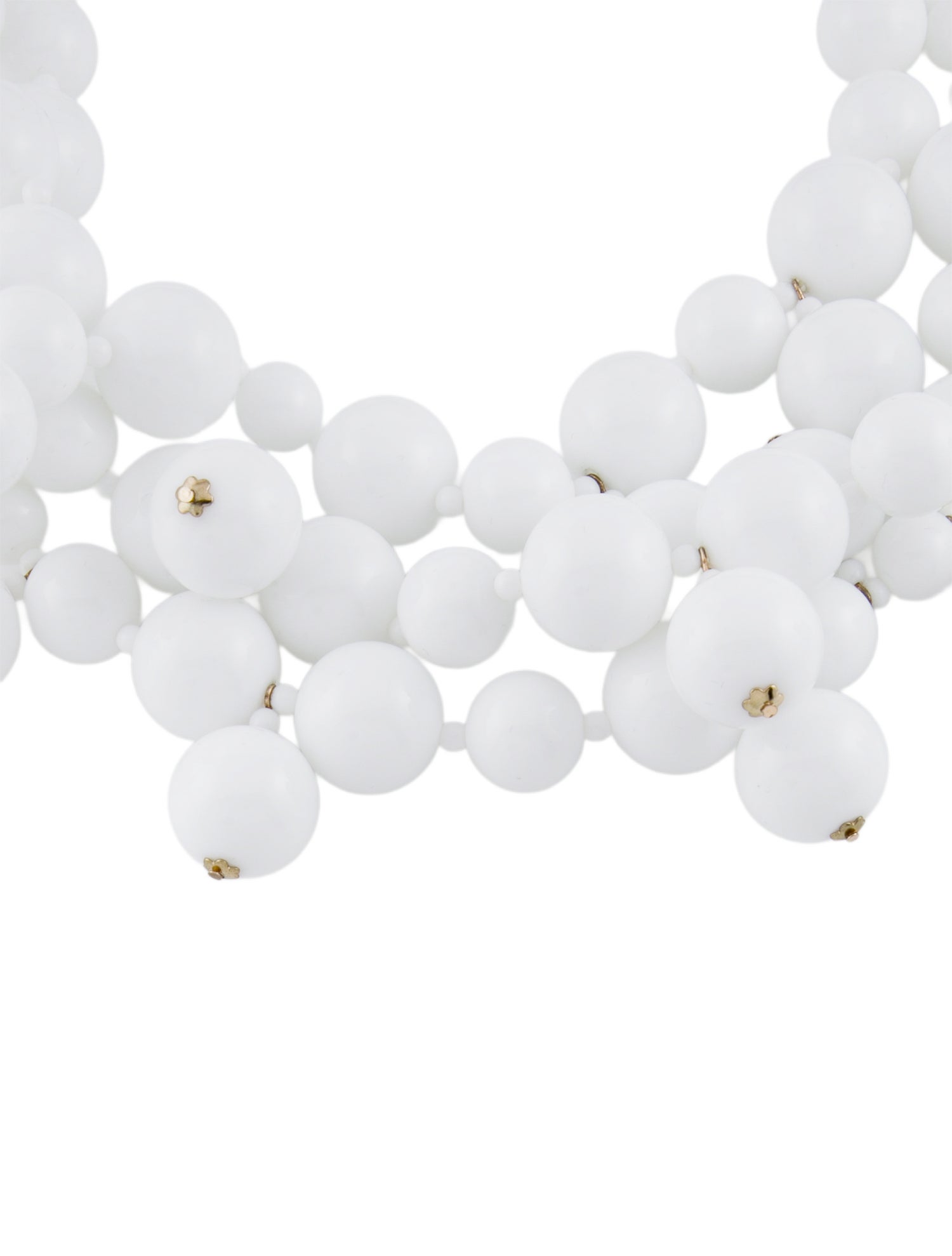 Kenneth Jay Lane Resin & Bead Multi-Strand Collar Necklace