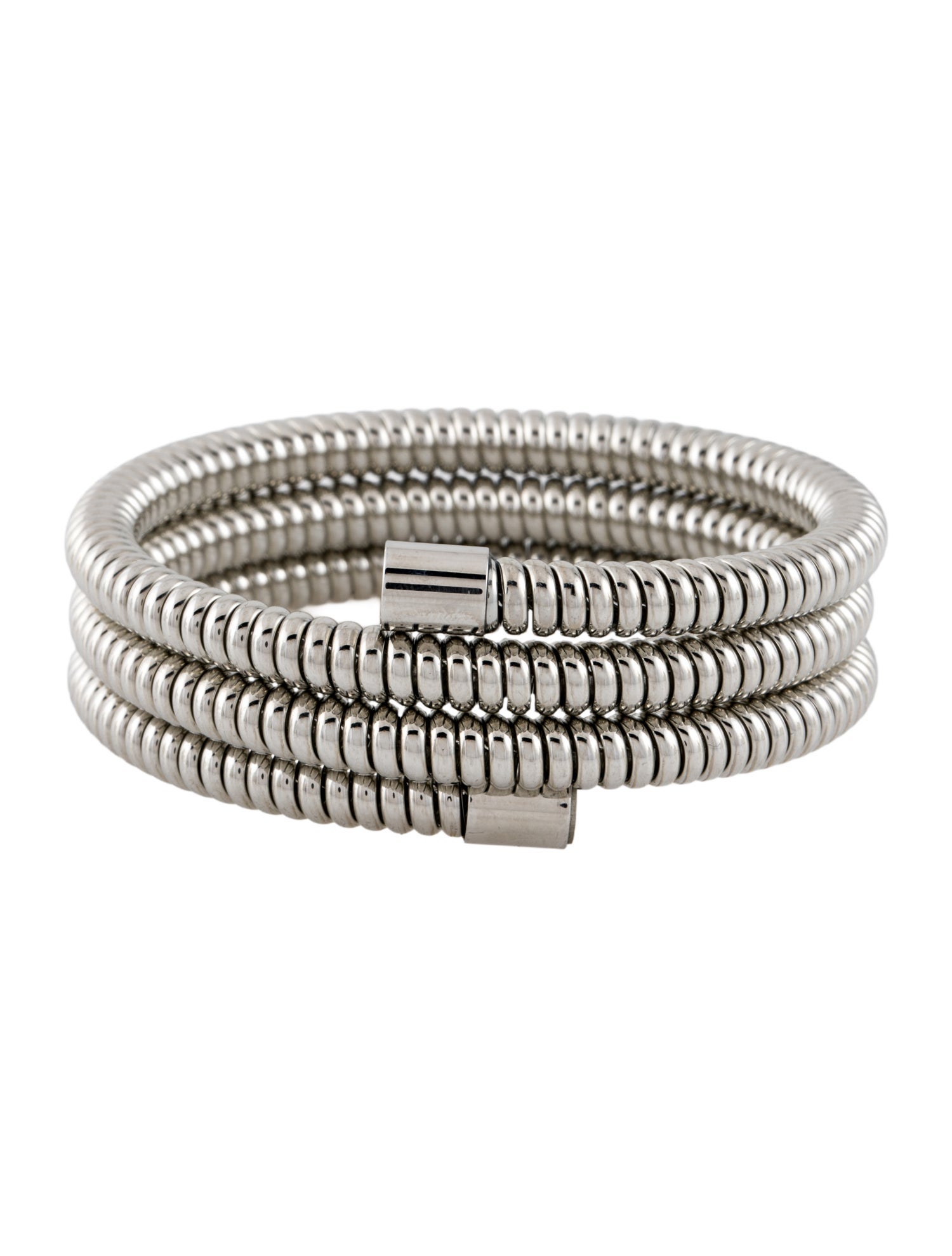 Kenneth Jay Lane Ribbed Coil Bangle Bracelet