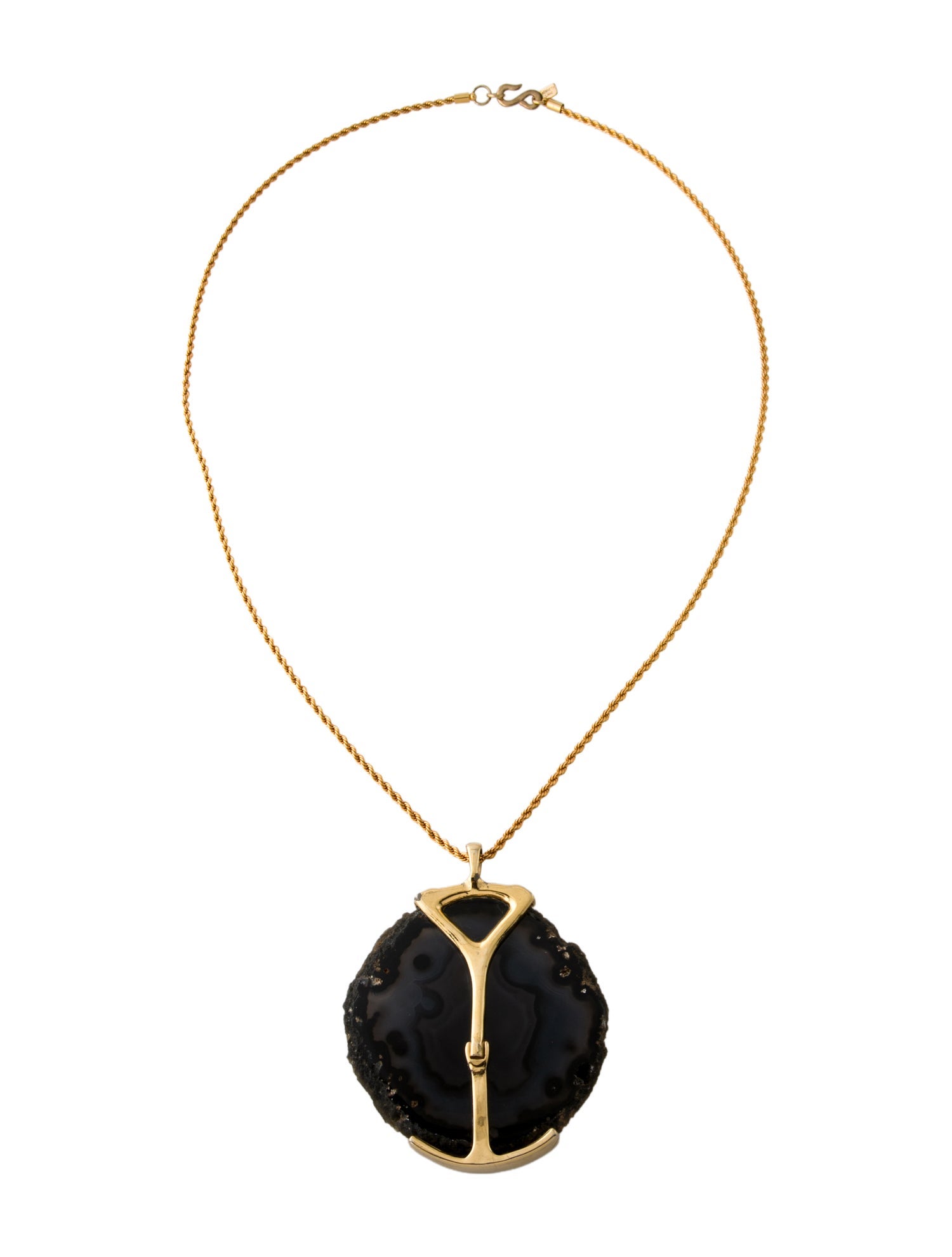 Kenneth Jay Lane Stone Pendant Necklace