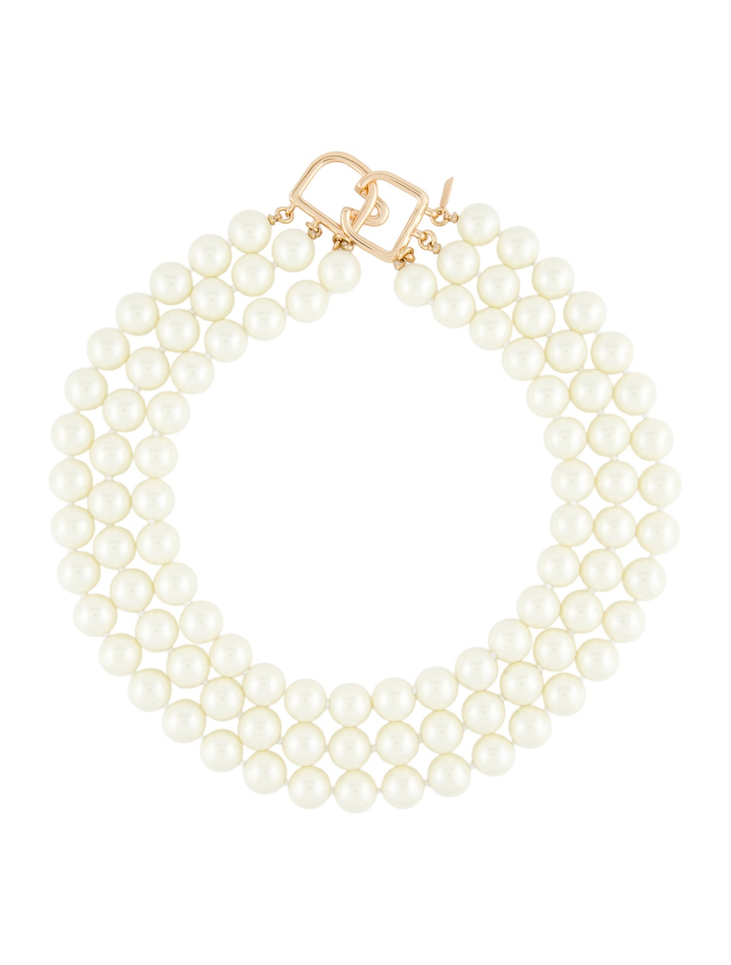 Kenneth Jay Lane Faux Pearl Multistrand Beaded Necklace