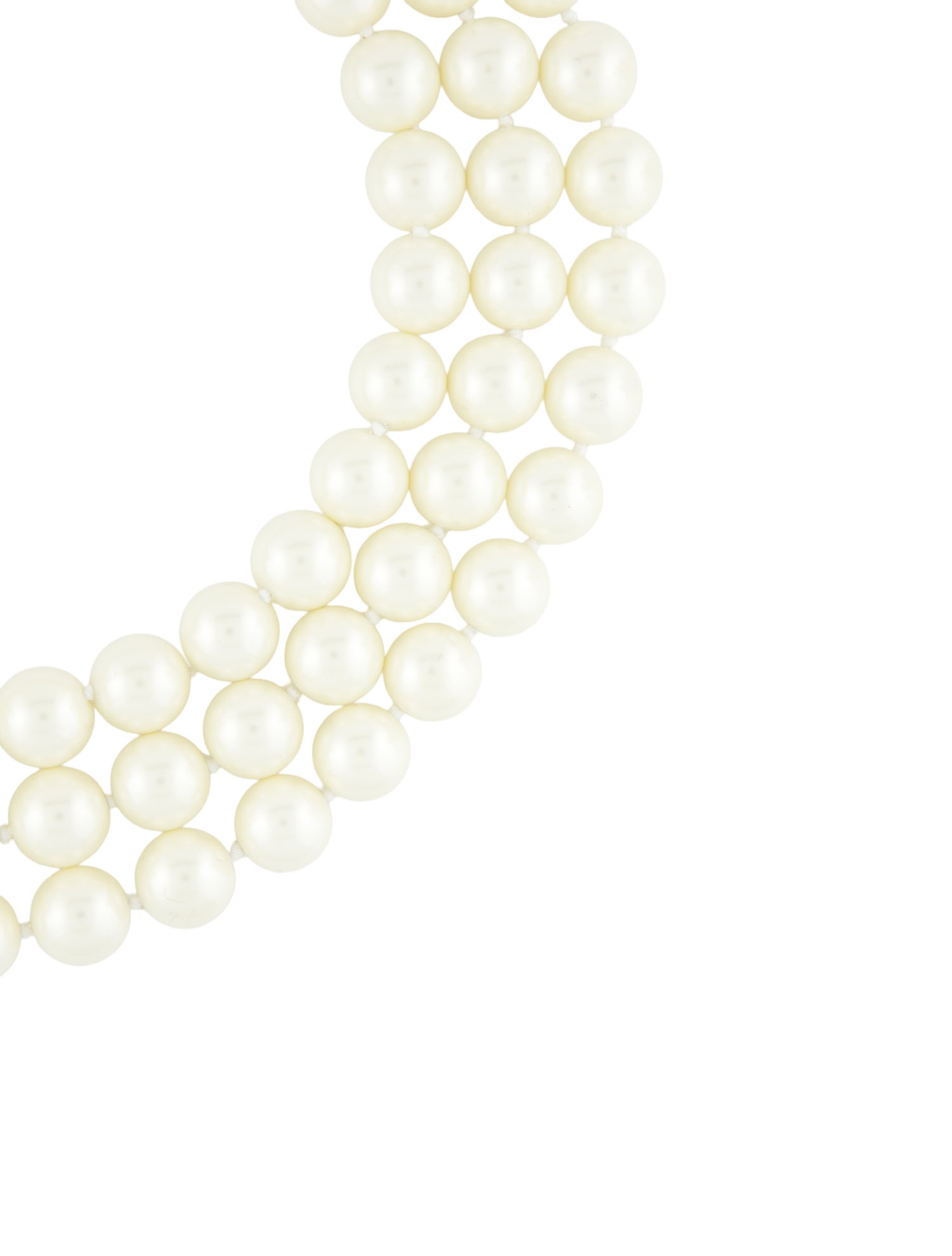 Kenneth Jay Lane Faux Pearl Multistrand Beaded Necklace