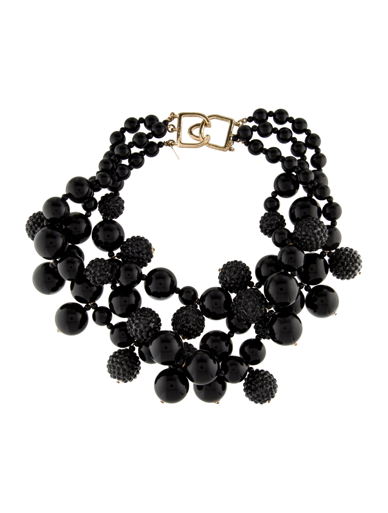 Kenneth Jay Lane Resin Multistrand Bead Necklace