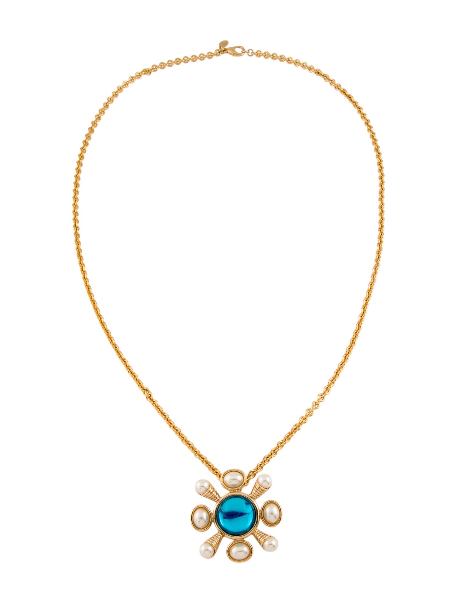 Kenneth Jay Lane Crystal & Faux Pearl Interchangeable Pendant Necklace Set