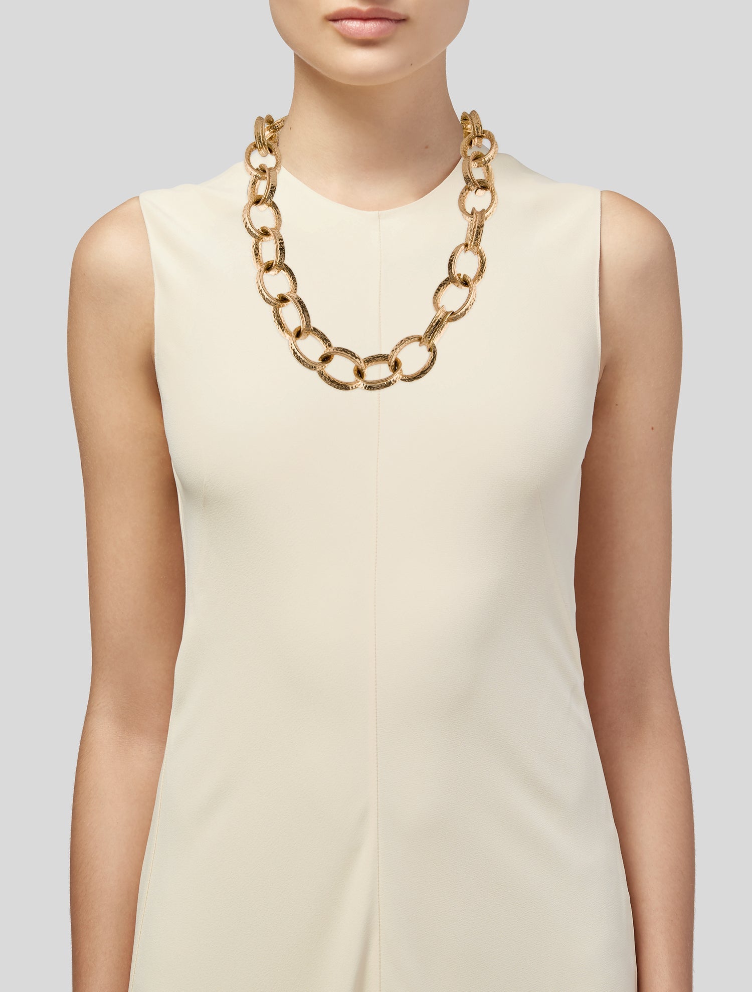 Kenneth Jay Lane Textured Adjustable Chain Necklace
