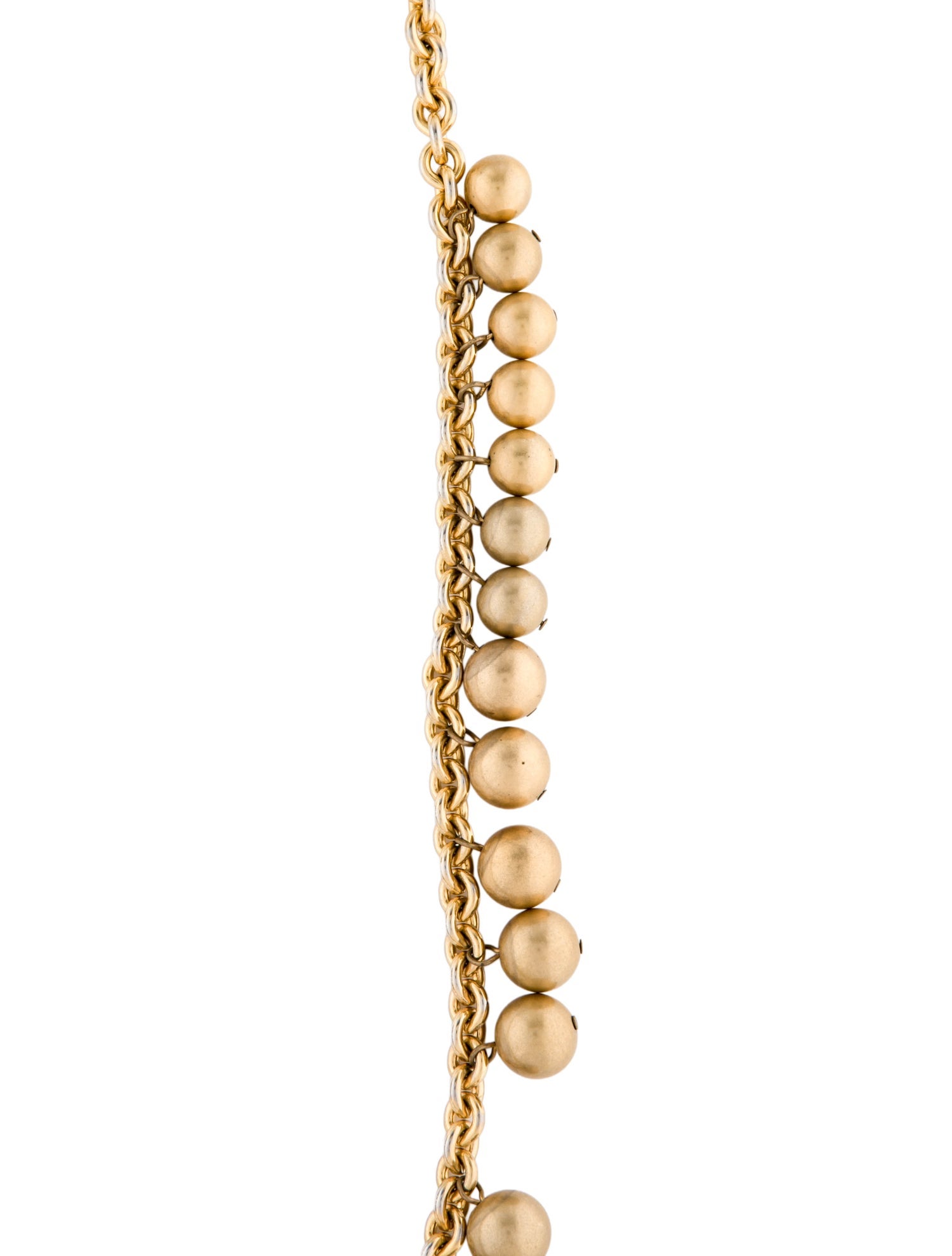 Kenneth Jay Lane Gold Bead Collar Necklace