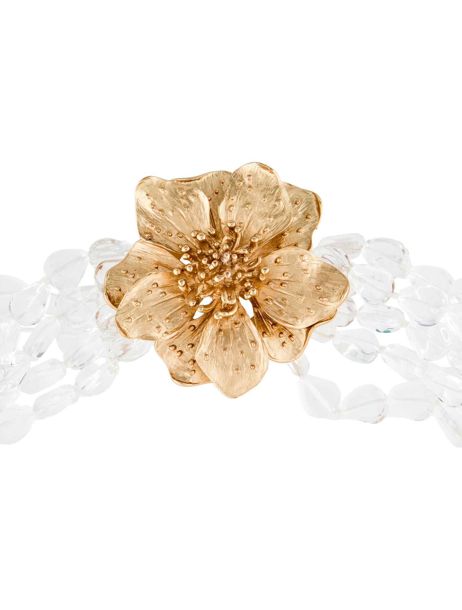 Kenneth Jay Lane Flower Multistrand Necklace