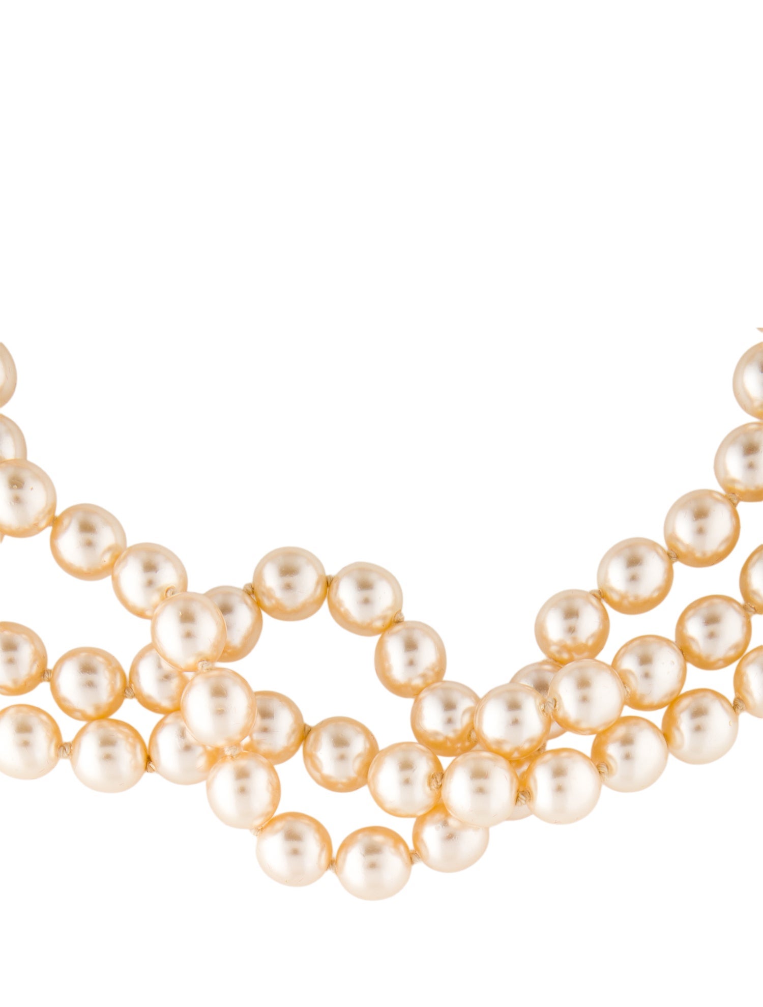 Kenneth Jay Lane Faux Pearl Multistrand Bead Necklace