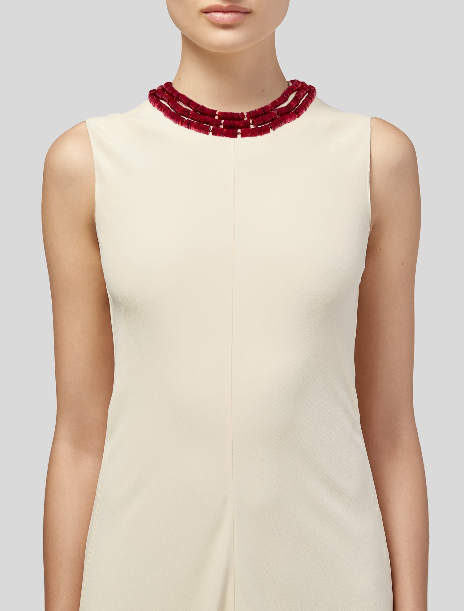 Kenneth Jay Lane Coral Multistrand Collar Necklace