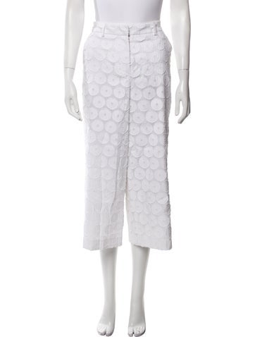 Kiltie Pants Lace Pattern Wide Leg M