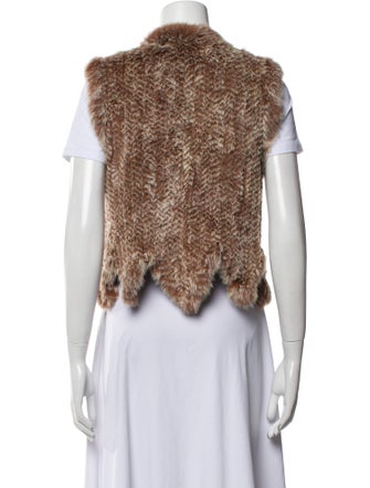 KELLI KOURI Fur Animal Print Vest