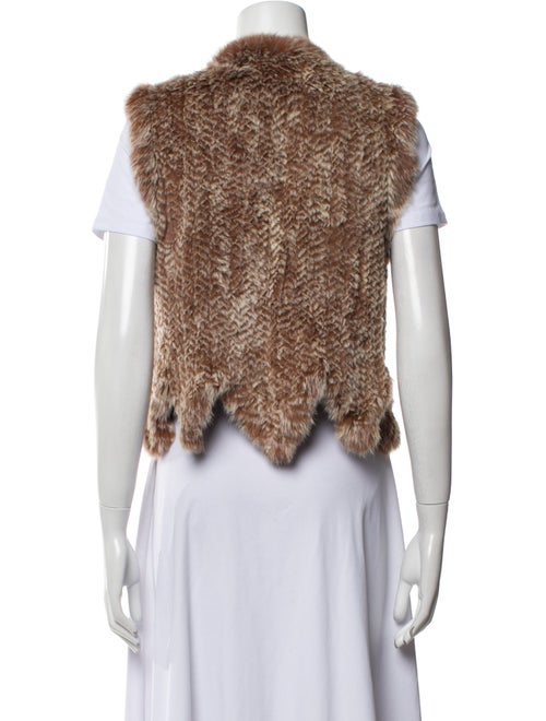 KELLI KOURI Fur Animal Print Vest