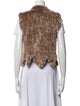 KELLI KOURI Fur Animal Print Vest