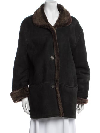 Keenan Leather Leather Faux Fur Coat