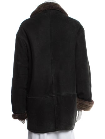 Keenan Leather Leather Faux Fur Coat