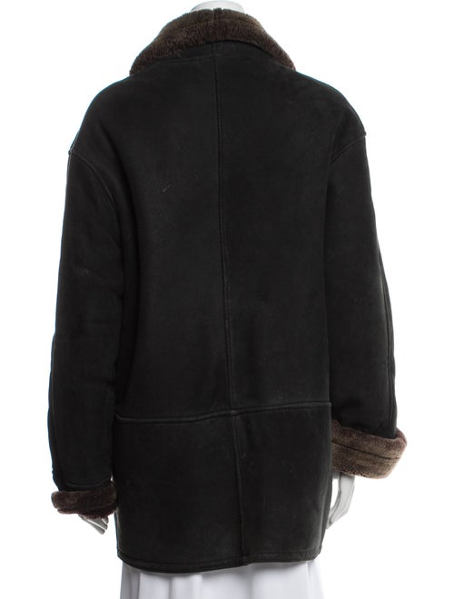 Keenan Leather Leather Faux Fur Coat